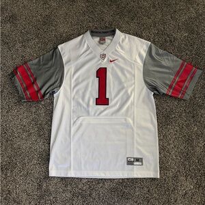 NIKE OHIO STATE OSU BUCKEYES 2009 PRO COMBAT RIVALRY THROWBACK FOOTBALL JERSEY